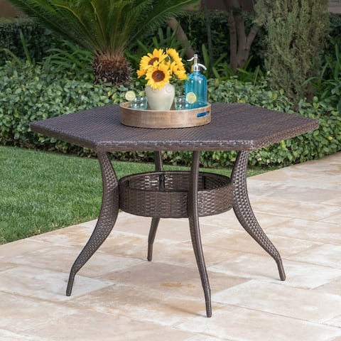 Gybson Outdoor 53-inch Hexagon Wicker Dining Table by Christopher Knight Home