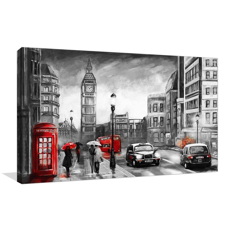 "LONDON" Giclee Stretched Canvas Wall Art