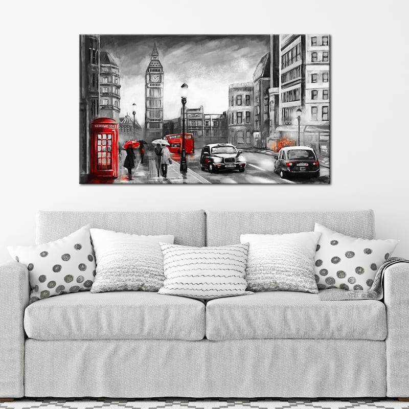 "LONDON" Giclee Stretched Canvas Wall Art