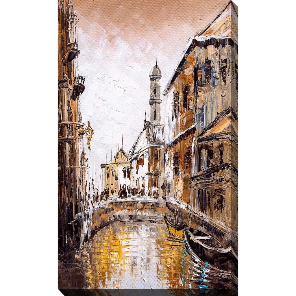 "VENICE" Framed Oil Painting Print on Canvas