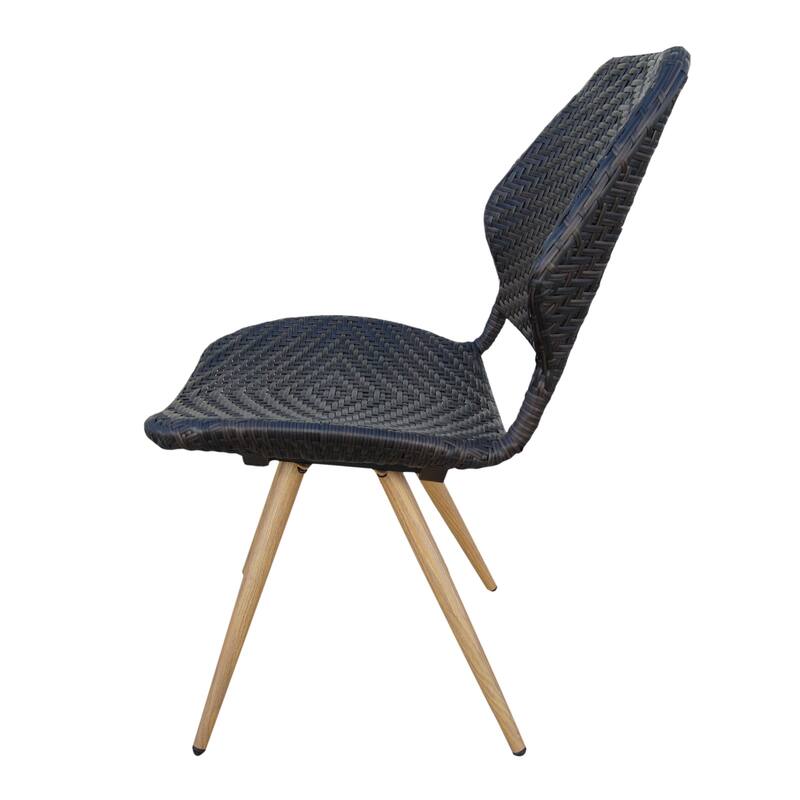 Laryn Outdoor Wicker Dining Chair (Set of 2) by Christopher Knight Home