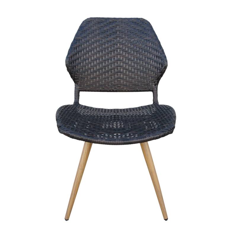 Laryn Outdoor Wicker Dining Chair (Set of 2) by Christopher Knight Home