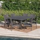 preview thumbnail 6 of 11, Fiona Outdoor 9-piece Wicker Dining Set by Christopher Knight Home