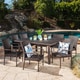 preview thumbnail 1 of 11, Fiona Outdoor 9-piece Wicker Dining Set by Christopher Knight Home