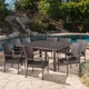 preview thumbnail 2 of 11, Fiona Outdoor 9-piece Wicker Dining Set by Christopher Knight Home
