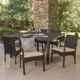 preview thumbnail 1 of 3, Chadney Outdoor 9-piece Square Wicker Dining Set with Cushions by Christopher Knight Home