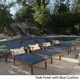 Perla Outdoor Acacia Wood Chaise Lounge with Cushion (Set of 4) by Christopher Knight Home - Thumbnail 4