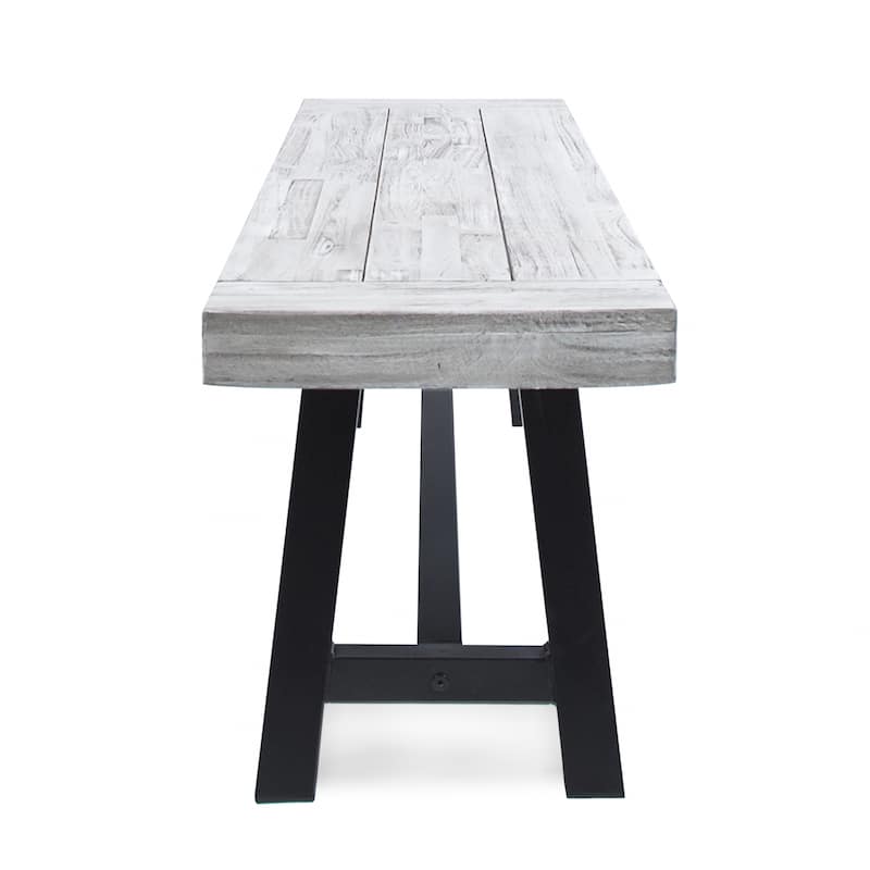 Jubilee Farmhouse Rectangle Acacia Wood Picnic Dining Bench by Christopher Knight Home