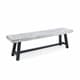 preview thumbnail 11 of 11, Jubilee Farmhouse Rectangle Acacia Wood Picnic Dining Bench by Christopher Knight Home Grey