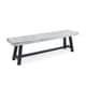 preview thumbnail 7 of 11, Jubilee Farmhouse Rectangle Acacia Wood Picnic Dining Bench by Christopher Knight Home