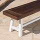 preview thumbnail 4 of 11, Jubilee Farmhouse Rectangle Acacia Wood Picnic Dining Bench by Christopher Knight Home