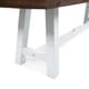 preview thumbnail 5 of 11, Jubilee Farmhouse Rectangle Acacia Wood Picnic Dining Bench by Christopher Knight Home