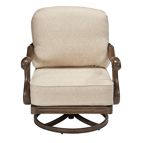 A.R.T. Furniture Arch Salvage Outdoor - Cannes Swivel Rocking Club Chair - Sold as Set of Two