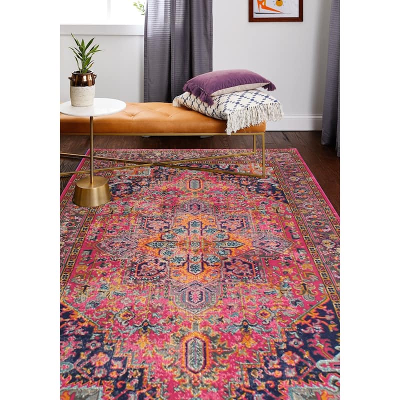 Bashian Blake Blue Machine Made Transitional Area