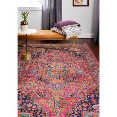 Bashian Blake Blue Machine Made Transitional Area