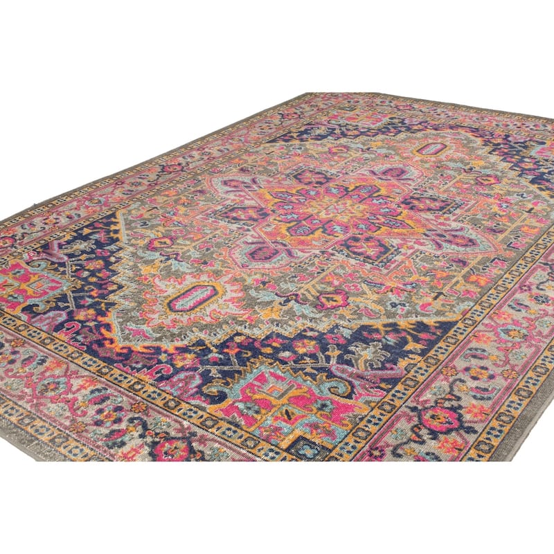 Bashian Blake Blue Machine Made Transitional Area