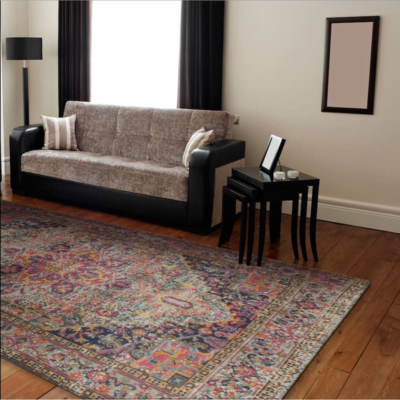 Bashian Blake Blue Machine Made Transitional Area