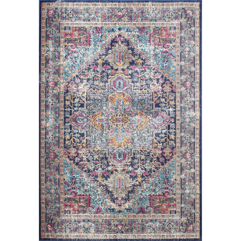 Bashian Blake Blue Machine Made Transitional Area