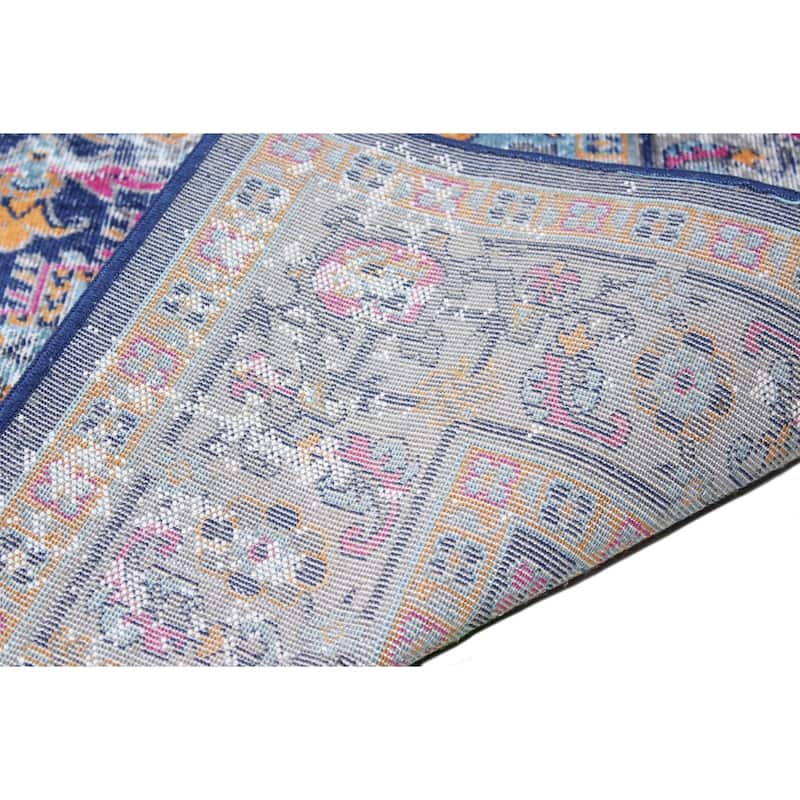 Bashian Blake Blue Machine Made Transitional Area