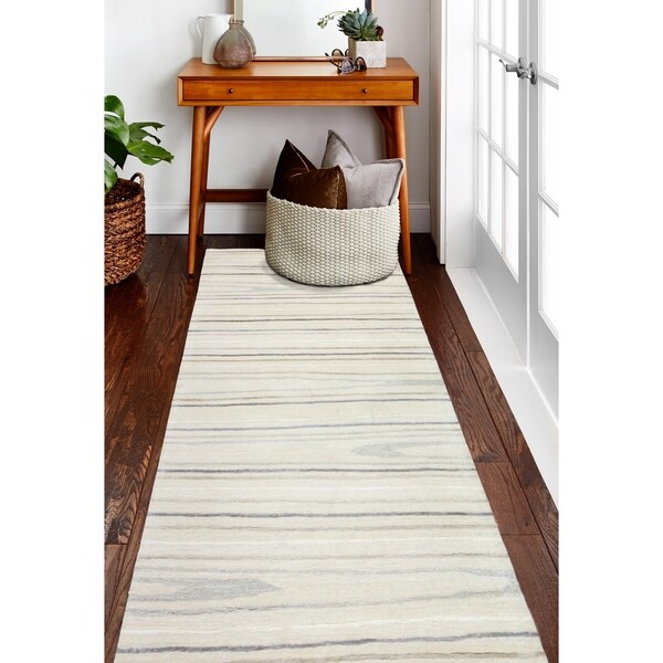 Shop Alison Ivory Contemporary Area Rug - 2&#39;6&quot; x 8&#39; Runner - On Sale - Free Shipping Today ...