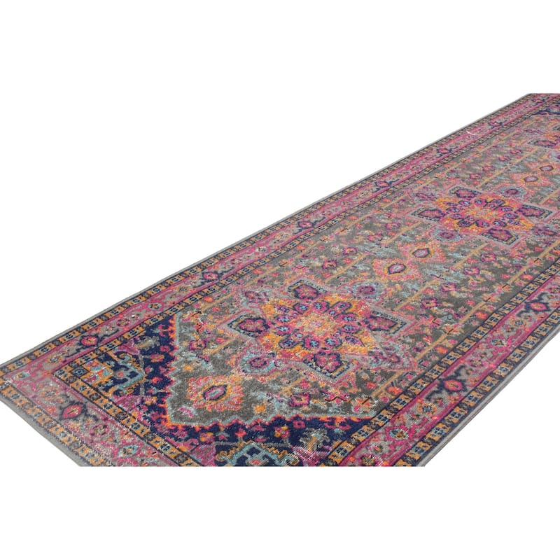 Bashian Blake Blue Machine Made Transitional Area