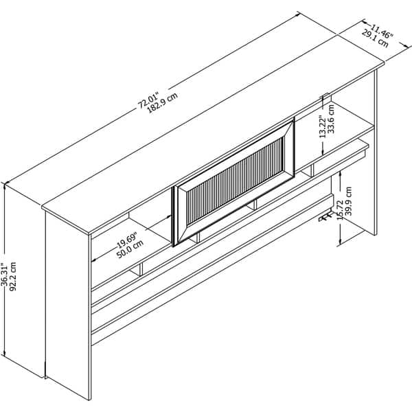 Shop Copper Grove Daintree Hutch For 72 Inch Computer Desk In