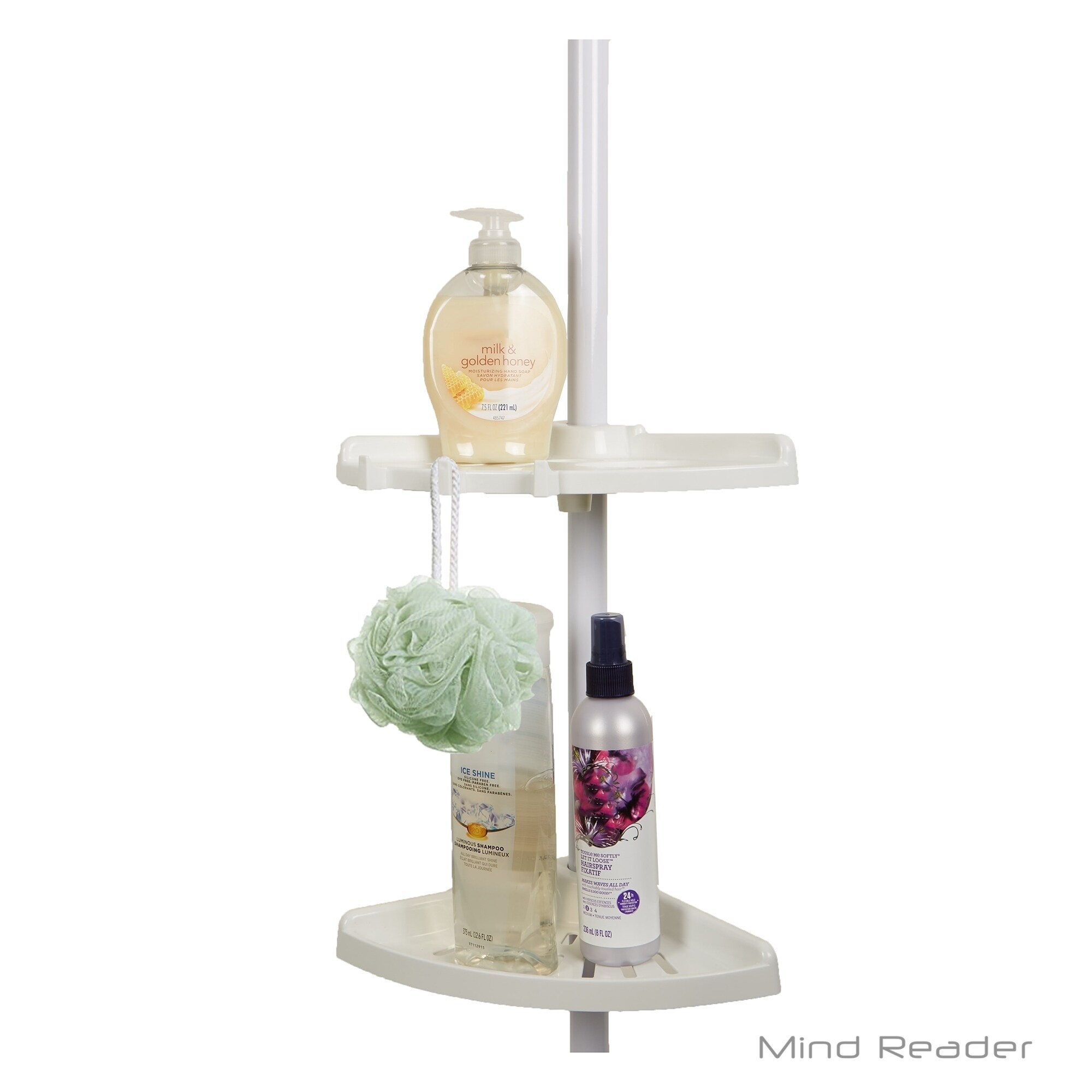 Mind Reader 4 Tier Bathroom Telescopic Corner Shelves Caddy, White - Bed  Bath & Beyond - 20525511