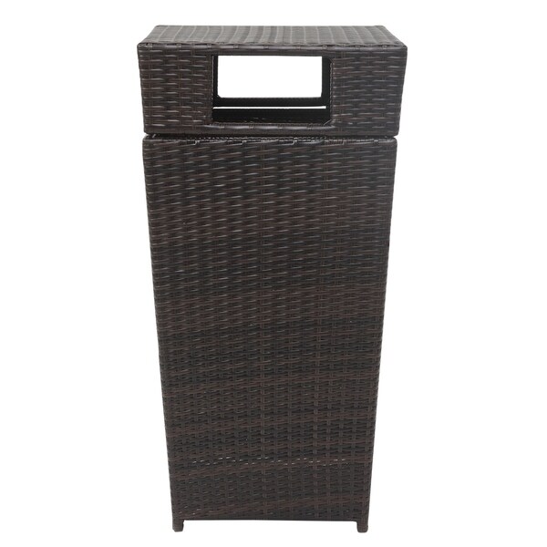Pedal Bin in Wicker Design with Removable Tray and 20 Litre Capacity in brown for your Bathroom Kitchen or Office Pedal Bin in Wicker Design with Removable Tray and 20 Litre Capacity in brown for your Bathroom Kitchen or Office
