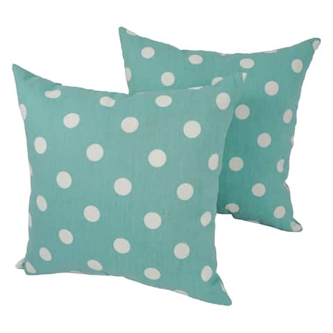 Blazing Needles 18-inch Polka Dot Throw Pillow (Set of 2)