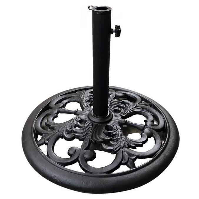 TropiShade Cast Iron Umbrella Base, Black