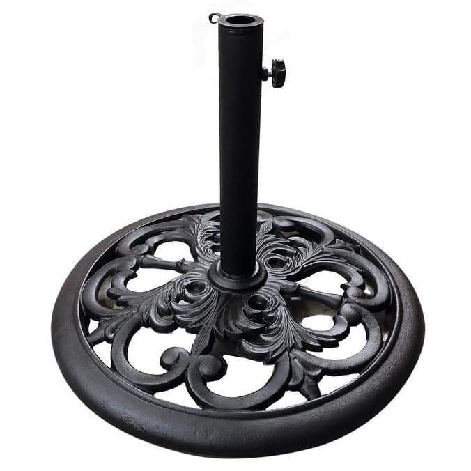 TropiShade Cast Iron Umbrella Base, Black