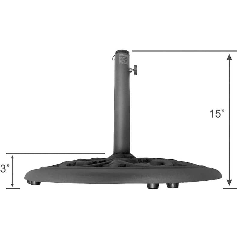 TropiShade Cast Iron Umbrella Base, Black