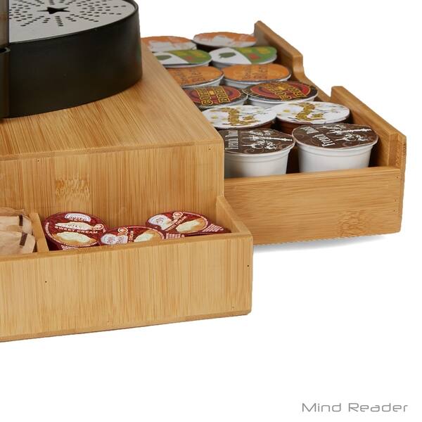 Shop Mind Reader Bamboo K Cup Drawer With Side Caddy Brown Free