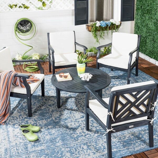 Shop Safavieh Outdoor Living Anaheim Dark Slate Grey Coffee