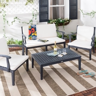 Shop Safavieh Outdoor Living Bradbury Brown Acacia Wood 4 ... Shop Safavieh Outdoor Living Bradbury Brown Acacia Wood 4 ... on Safavieh Outdoor Living Montez 4 Piece Set id=67836