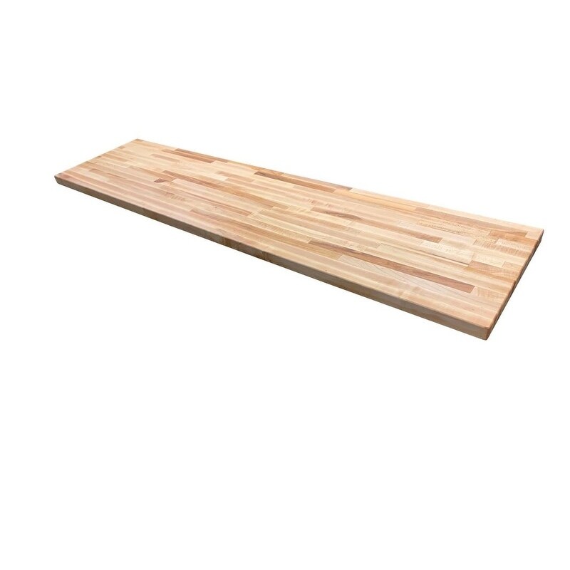 1.5" x 8" x Custom Sizes Forever Joint Red Oak Butcher Block Wood Shelf 