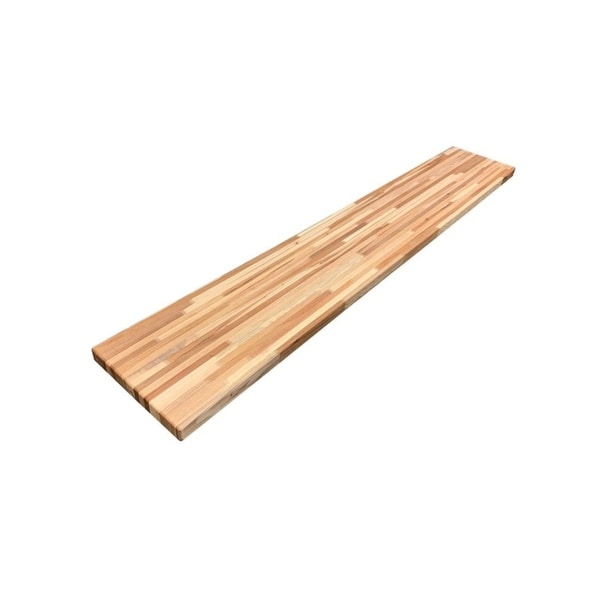 Forever Joint Hickory 1-1/2" X 12" x 96" Butcher Block Shelf