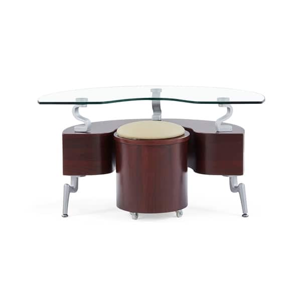 Global Furniture Mahogany Wood And Gl Semi Circle End Table With Cuccino Cushions Global Furniture Mahogany Wood And Gl Semi Circle End Table With Cuccino Cushions