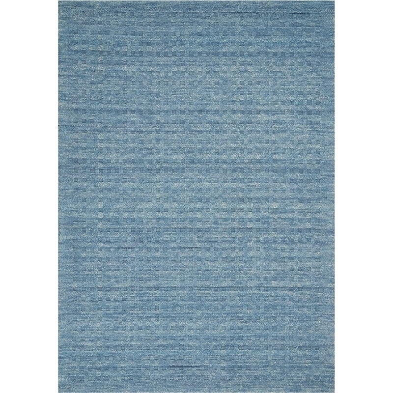 Nourison Perris Hand-woven Wool Area Rug - 3' 9" x 5' 9" - Denim - Runner/Rectangle