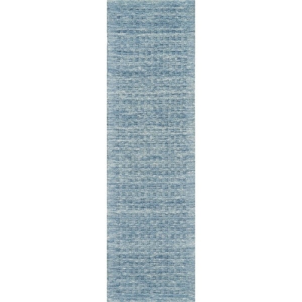Nourison Perris Hand-woven Wool Area Rug - 2' 3" x 8' - Denim - Runner