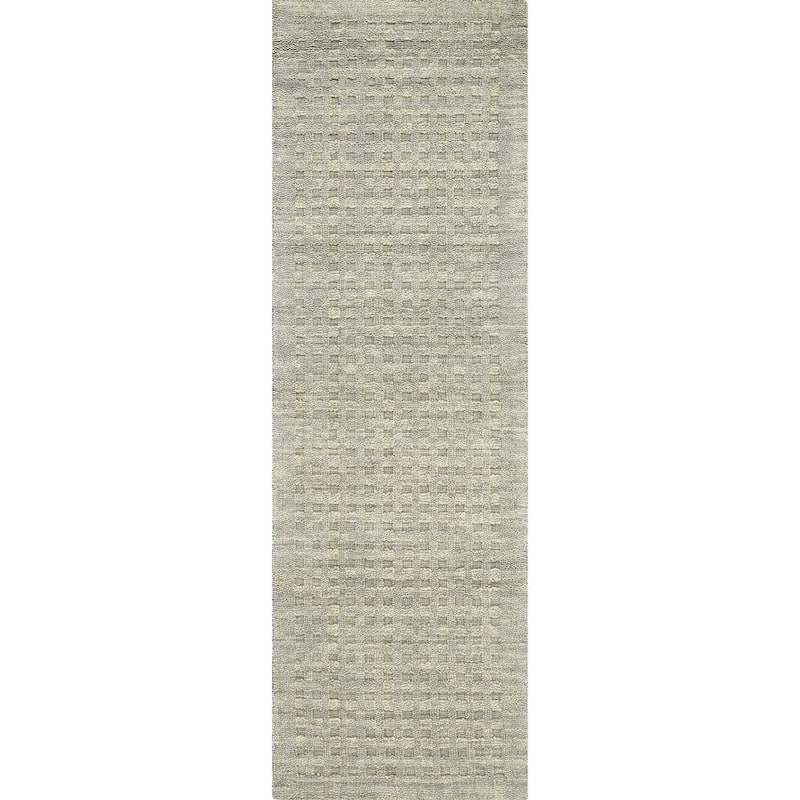 Nourison Perris Hand-woven Wool Area Rug - 2'3" x 8' Runner - Charcoal - Runner/Rectangle