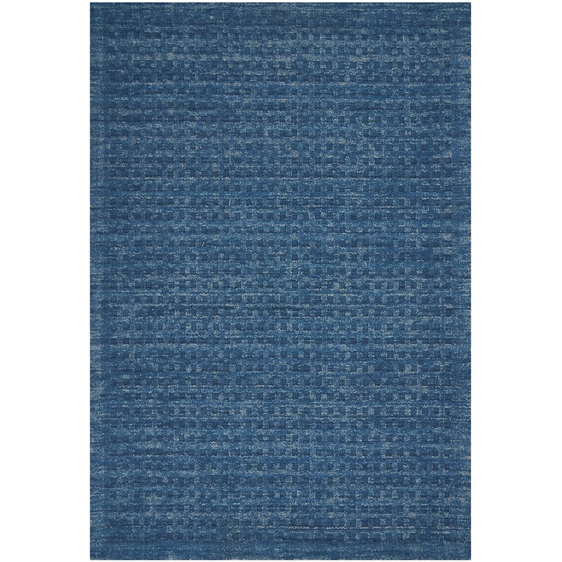 Nourison Perris Hand-woven Wool Area Rug - 8' x 10'6" - Navy - Runner/Rectangle