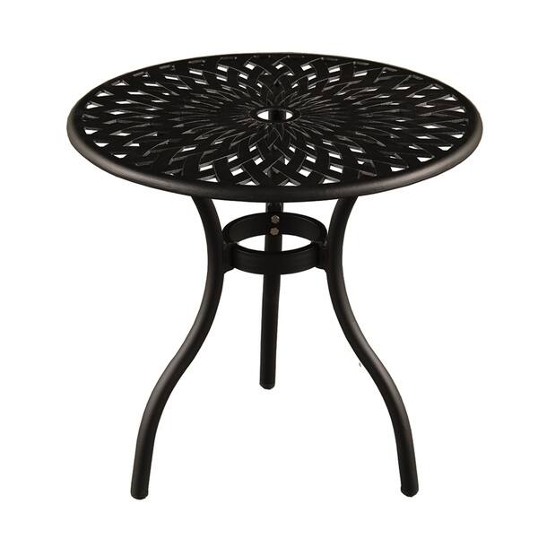 Shop Lattice Outdoor Patio Garden 3 Piece Bistro Set In Sand Black