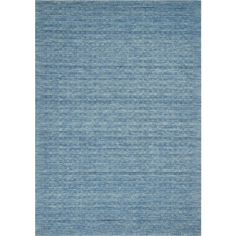 Nourison Perris Hand-woven Wool Area Rug - 8' x 10'6" - Denim - Runner/Rectangle