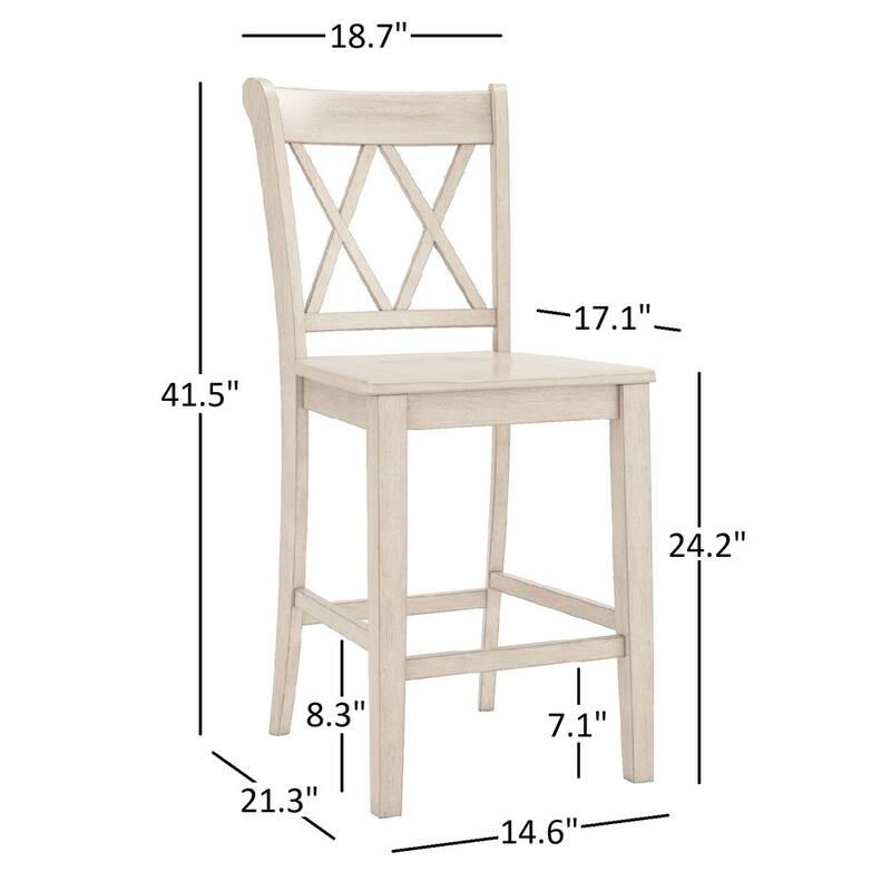 Elena Berry Red Extendable Counter Height Dining Set with Double X Back by iNSPIRE Q Classic