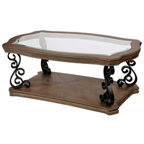 Furniture Of America Dist Traditional Brown Solid Wood Coffee Table Furniture Of America Dist Traditional Brown Solid Wood Coffee Table