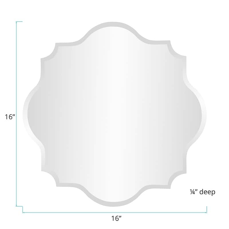 Allan Andrews Copper Grove Scalloped Edge Frameless Gasperaux Wall Mirror - 16 x 16