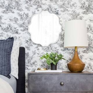 Allan Andrews Copper Grove Scalloped Edge Frameless Gasperaux Wall Mirror - 16 x 16