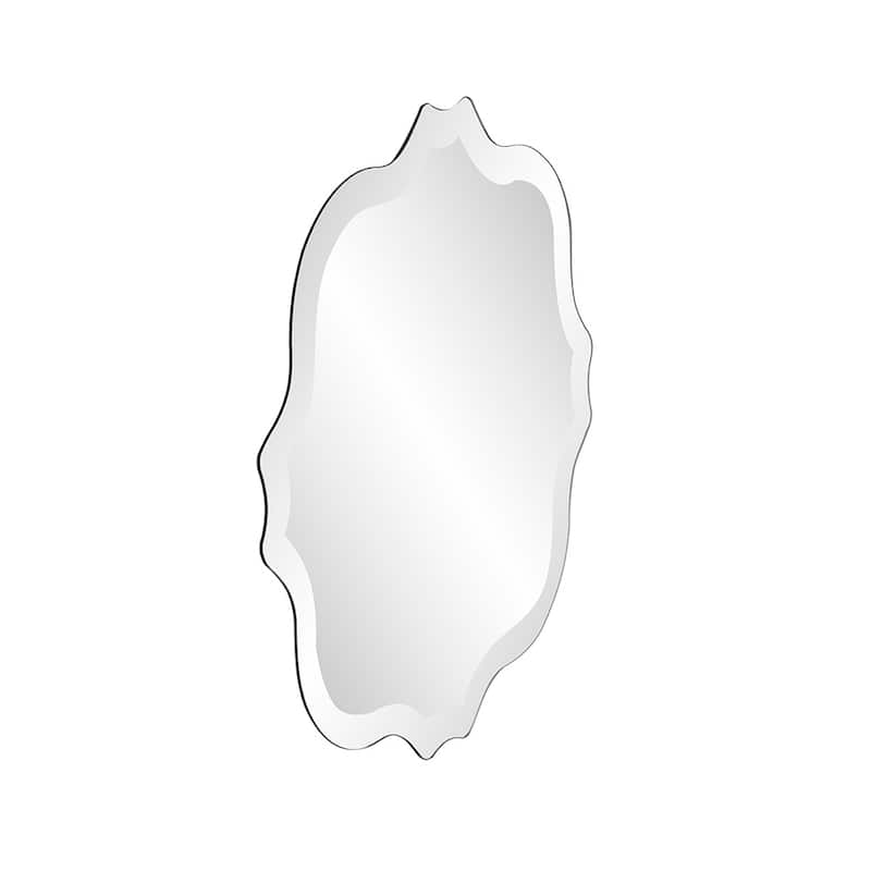 Allan Andrews Copper Grove Scalloped Edge Frameless Gasperaux Wall Mirror - 16 x 16