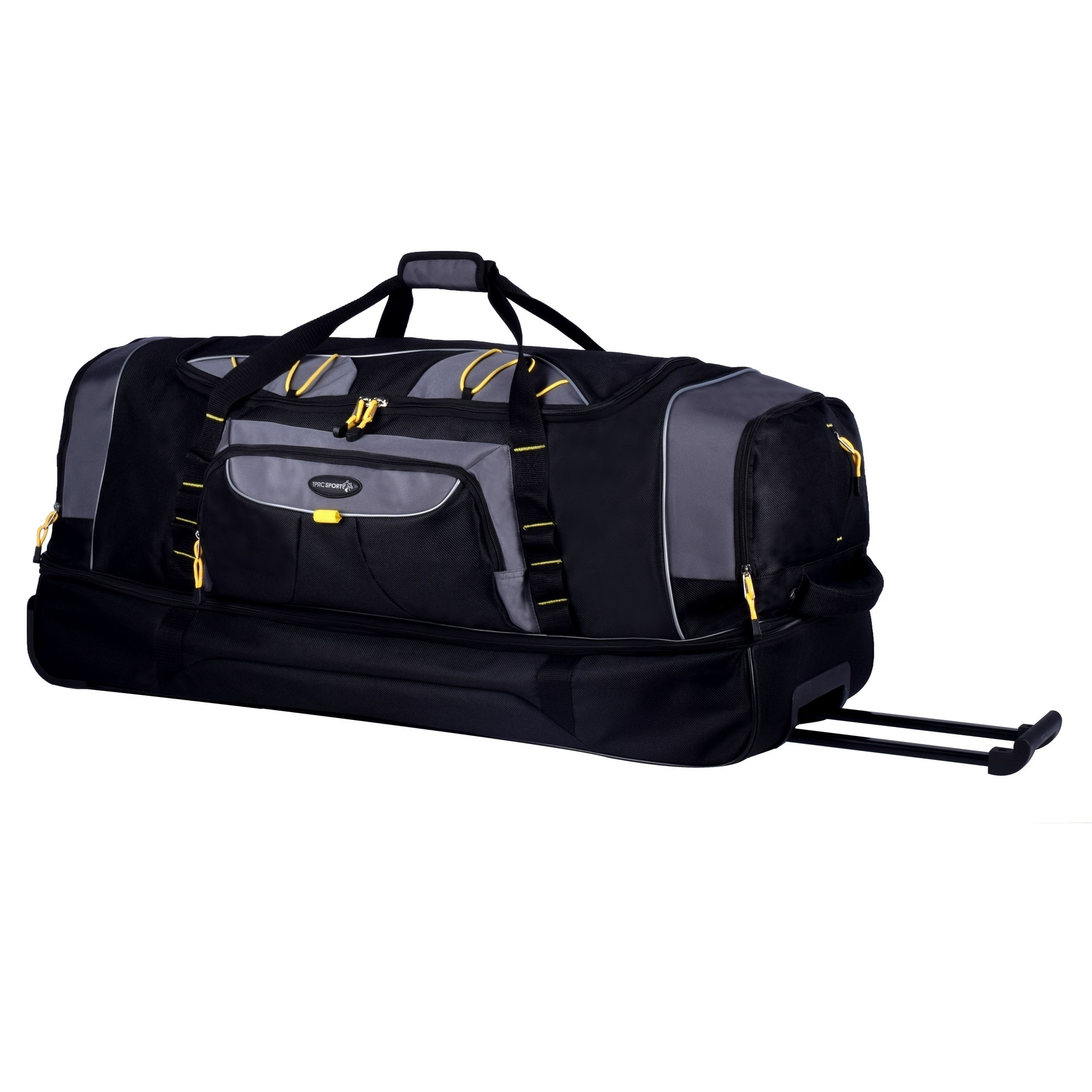 two compartment rolling duffel bag